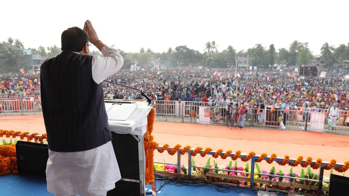 West Bengal: BJP's maiden 'Parivartan Yatra' flagged off by party chief JP Nadda at Nabadwip