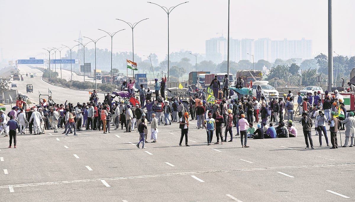 Farmers' 'chakka' jam' protest draws response in Punjab, Haryana, Rajasthan