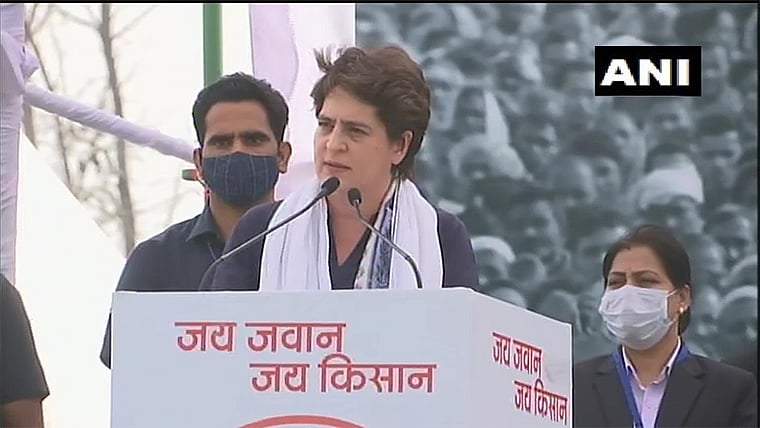Even if it takes 100 days or 100 months, Congress will continue to fight against farm laws: Priyanka Gandhi Vadra at Kisan Mahapanchayat