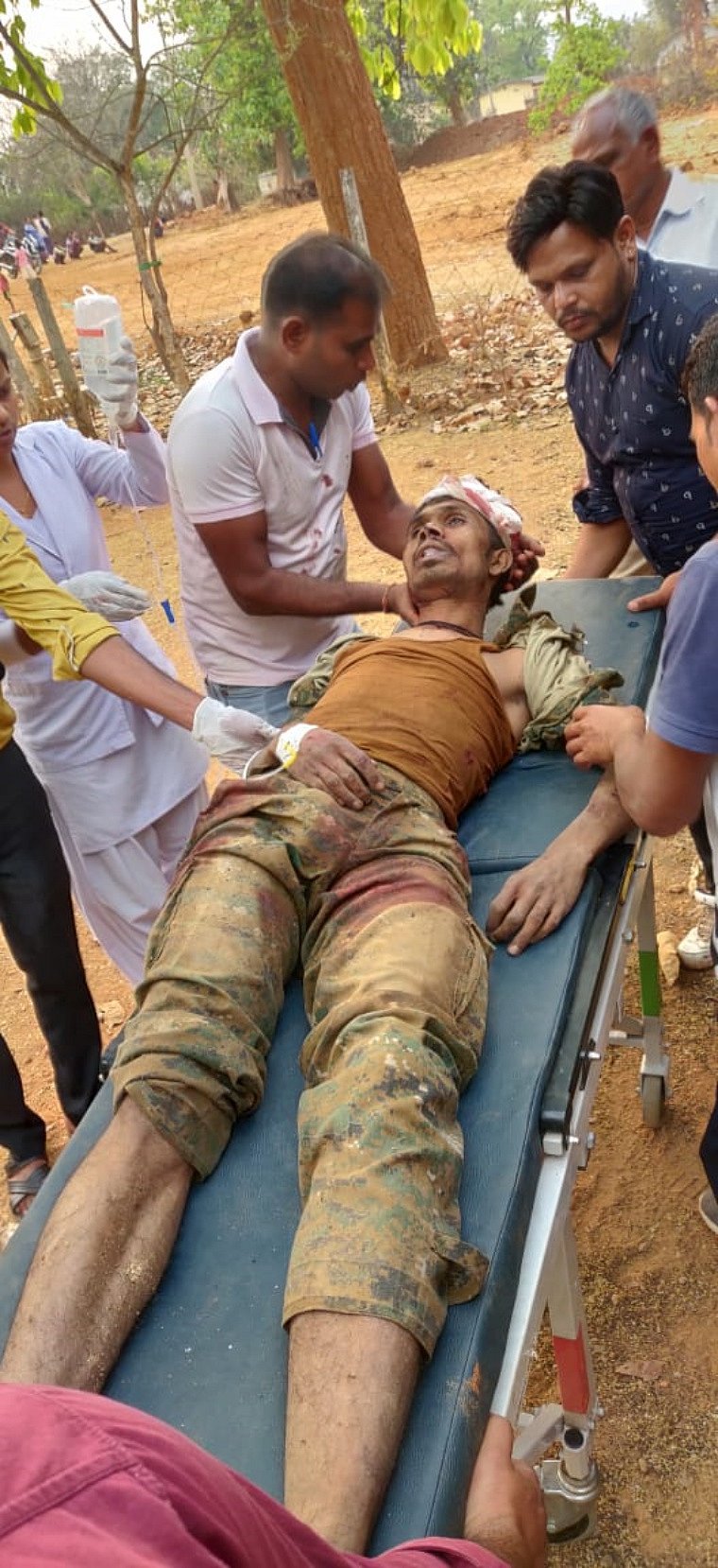 Injured jawan lifted by security forces
