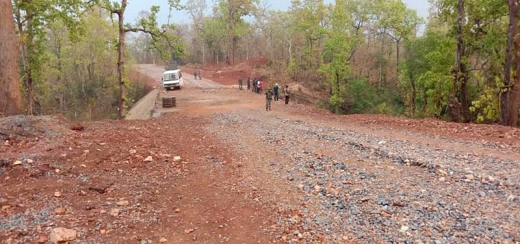 place near Kanhargaon-Kadenar road in Narayanpur where the blast took place