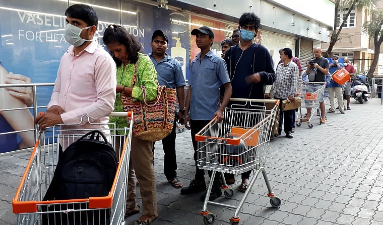 People were allowed to buy groceries at certain timings issued by the government and municipal corporation