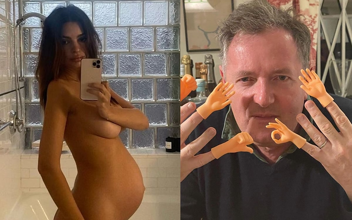 Pregnant Emily Ratajkowski's 'completely naked' photoshoot angers Piers Morgan