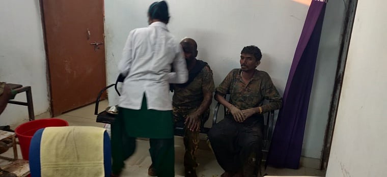 Jawans receiving treatment at the Hospital