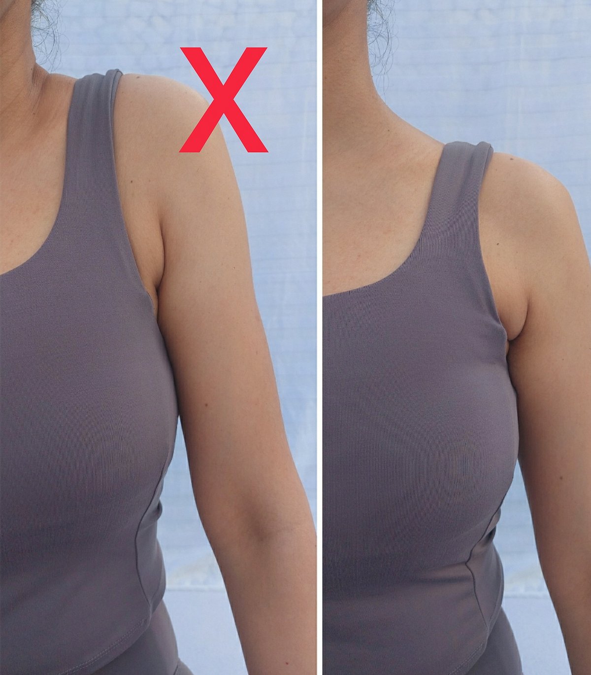 Elevated and relaxed 
upper trapezius