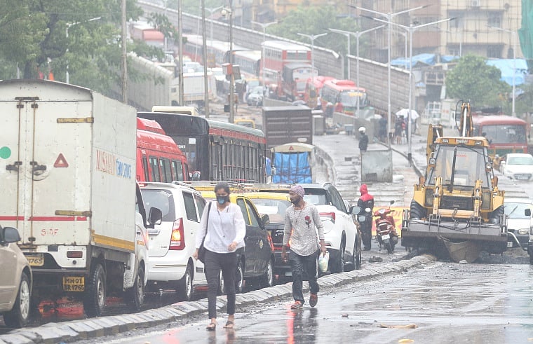 Traffic created due to heavy rains