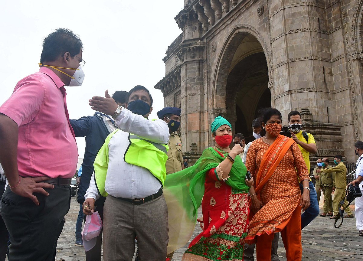 Mumbai Mayor Kishor Pednekar visited Gateway of India, in Mumbai on Tuesday, May 18, 2021. 
