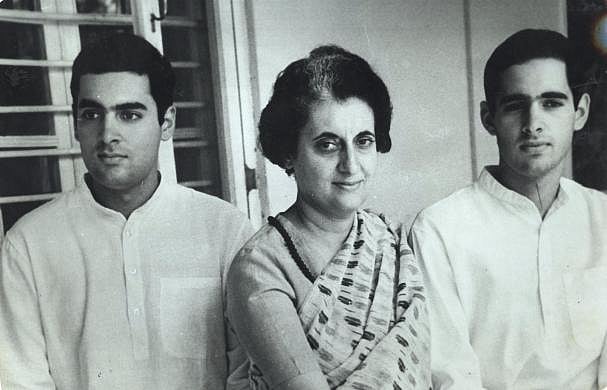 Indira Gandhi and sons- Rajiv and Sanjay