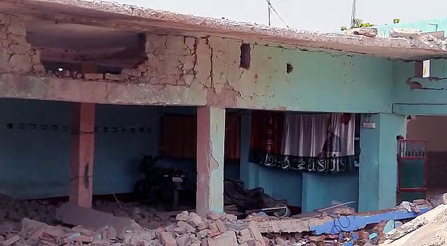 Bihar, June 08 (ANI): A Madarsa building collapsed after an explosion, in Banka on Tuesday.