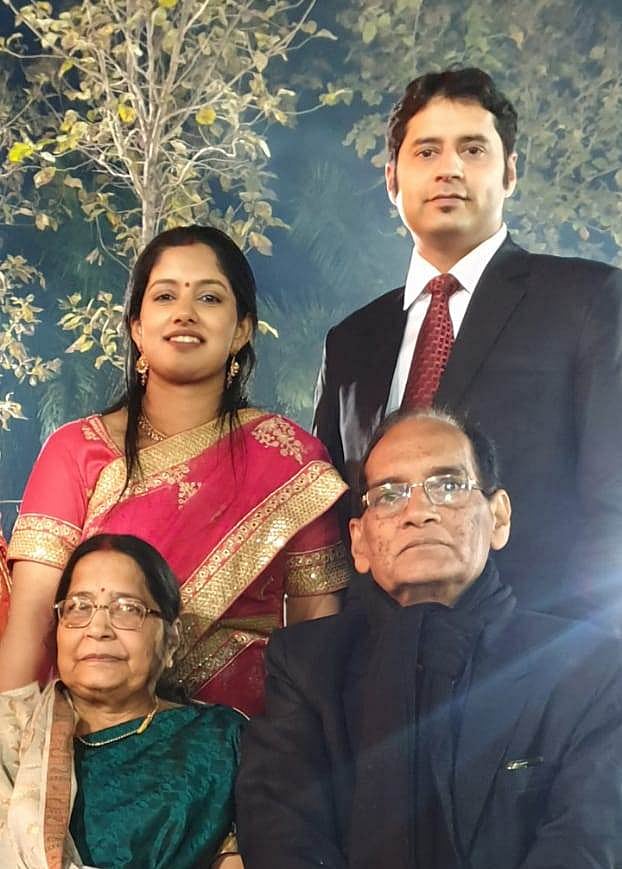 Dr Parag Sharma along with his wife Dr Prerna and his parents Dr VK Sharma and Dr Krishna Sharma.