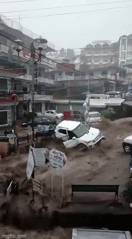 WATCH: Heavy rain in Himachal Pradesh's Dharamshala washes away vehicles, damages property
