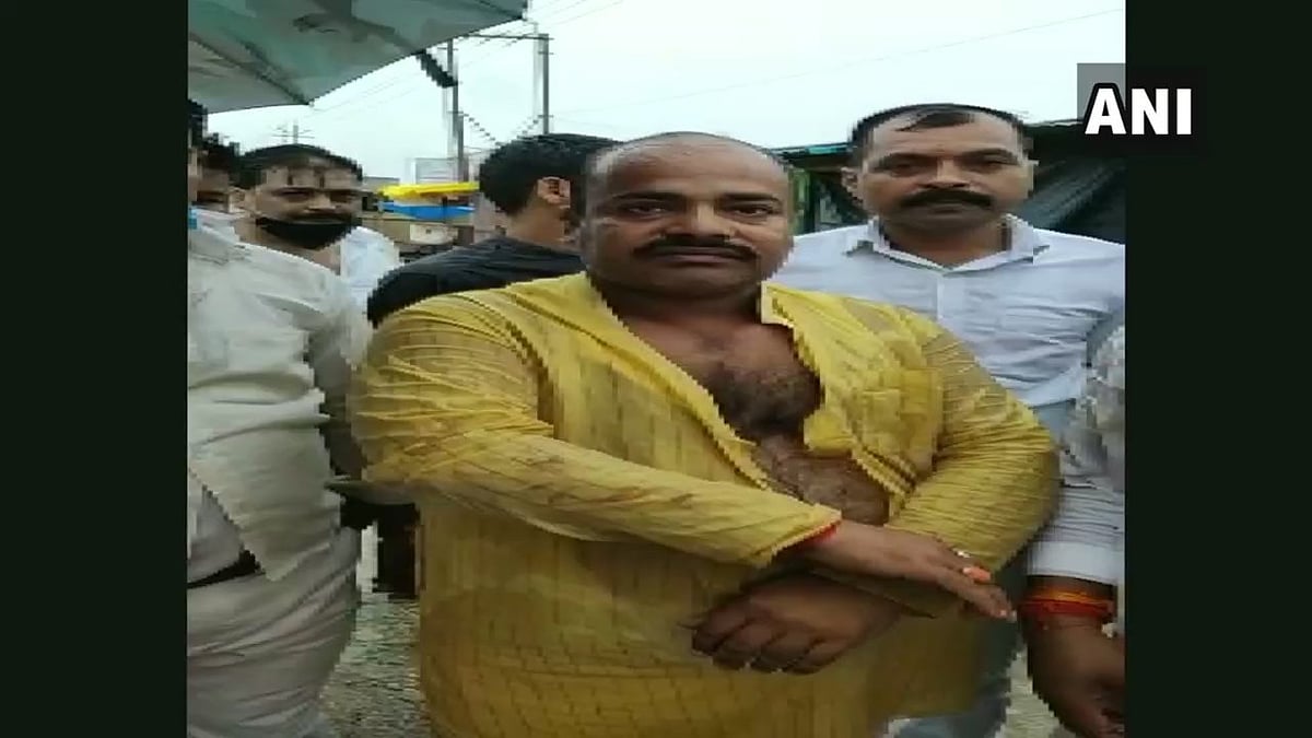 Violence breaks out during nomination filing of Block president election in Chargawan block of Shahpur village, Gorakhpur on July 8, 2021.