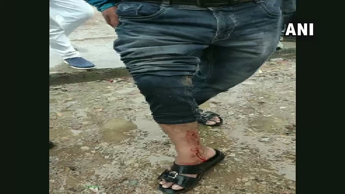 Violence breaks out during nomination filing of Block president election in Chargawan block of Shahpur village, Gorakhpur on July 8, 2021.