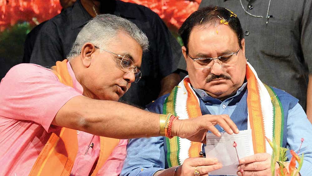 Dilip Ghosh meets Nadda, talks about dissent among leaders
