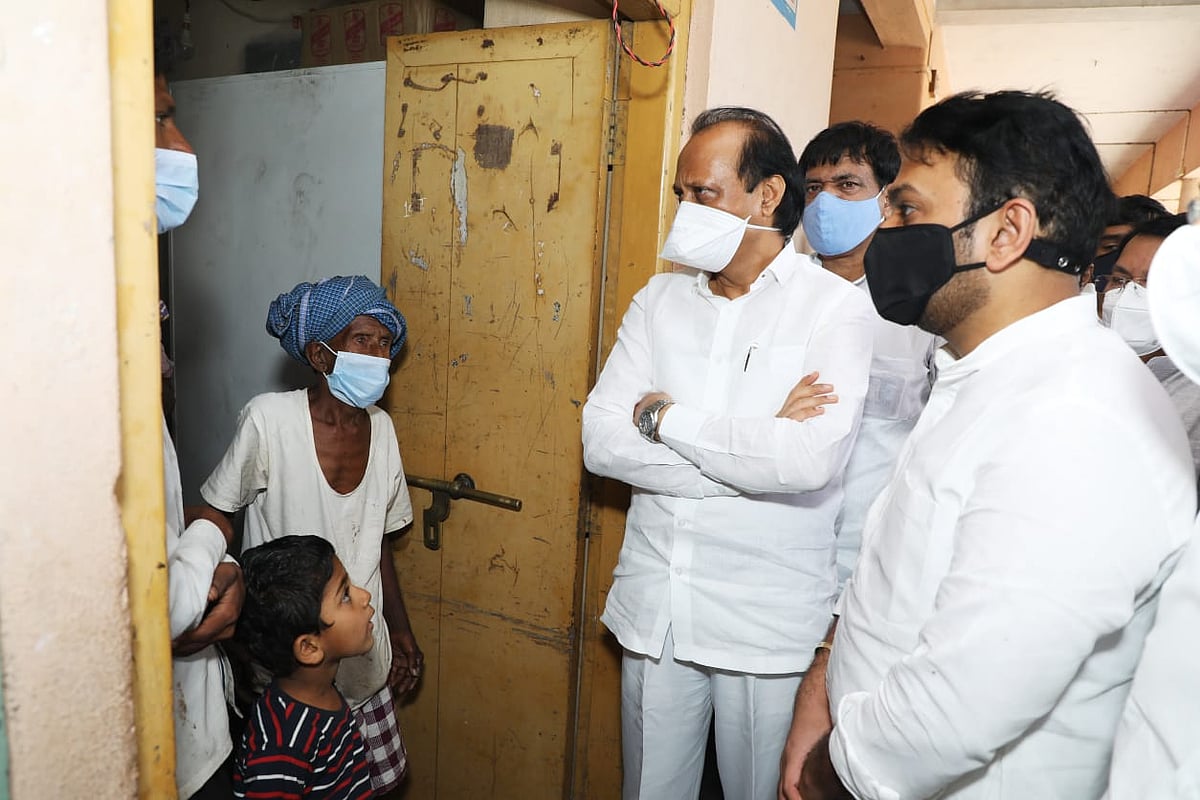 They used a boat to reach out to people affected by the monsoon mayhem in Bhilwadi.