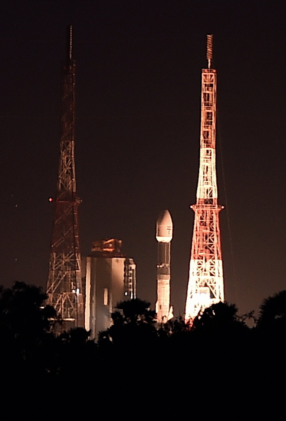 ISRO's earth observation satellite EOS-03 on-board GSLV-F10 before blasts off from Sriharikota, on Thursday, Aug. 12, 2021.