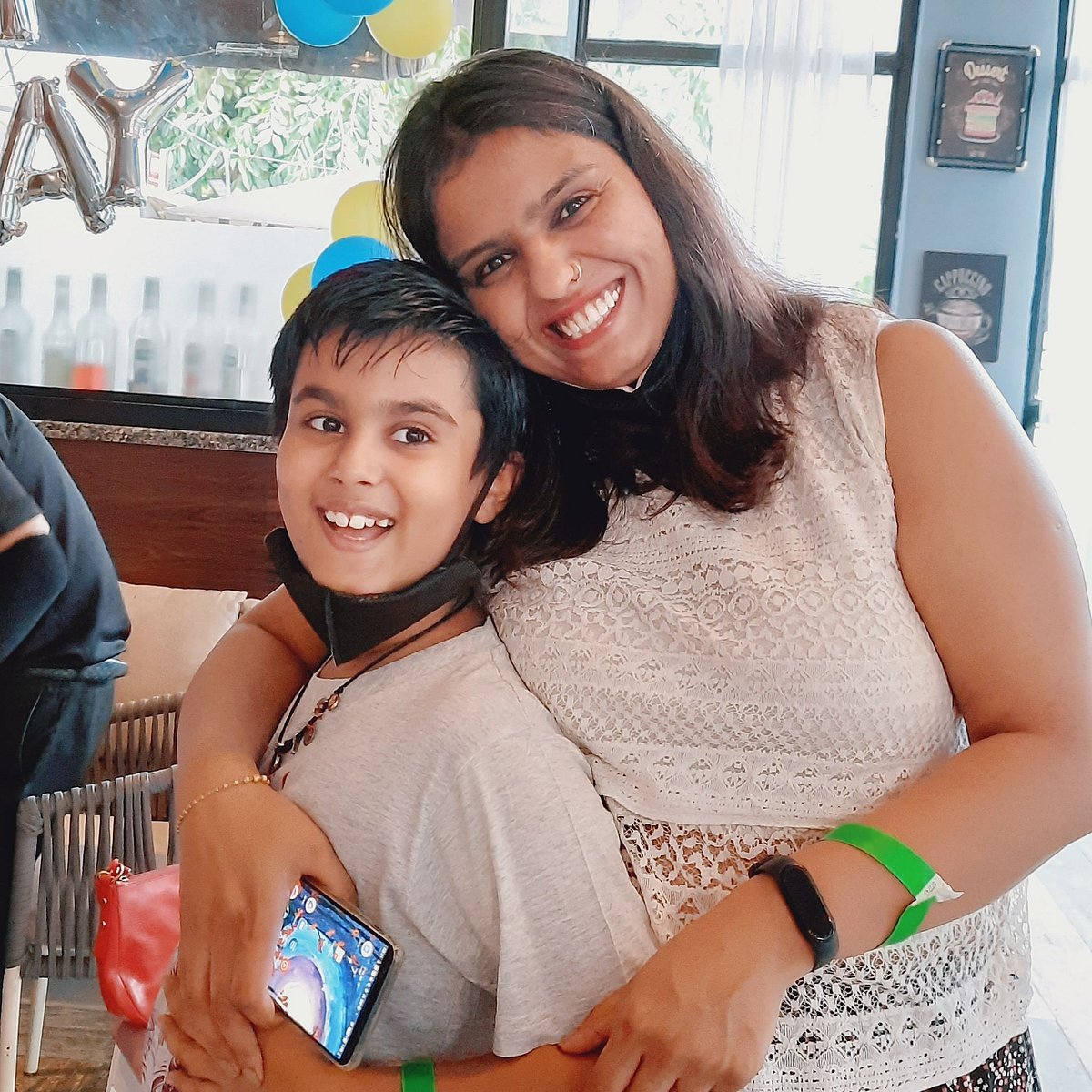 Divya Gupta with her son, Akul