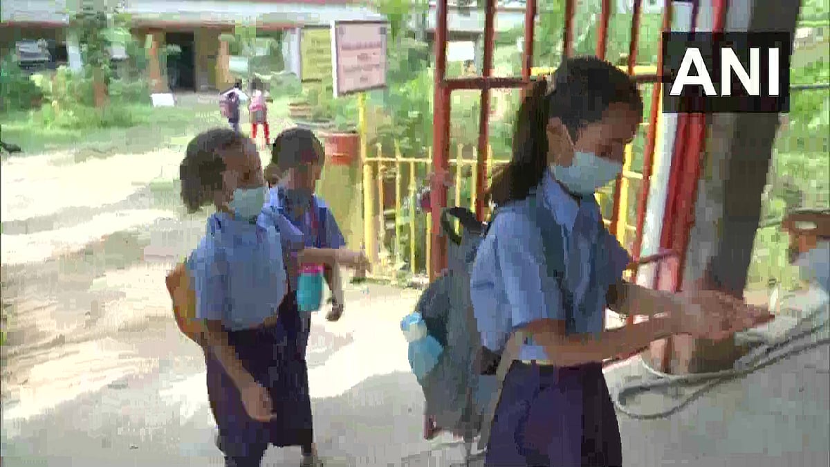 In view of decreasing Covid-19 cases across Bihar, students in the state returned to school on Monday after a hiatus of a year-and-half.