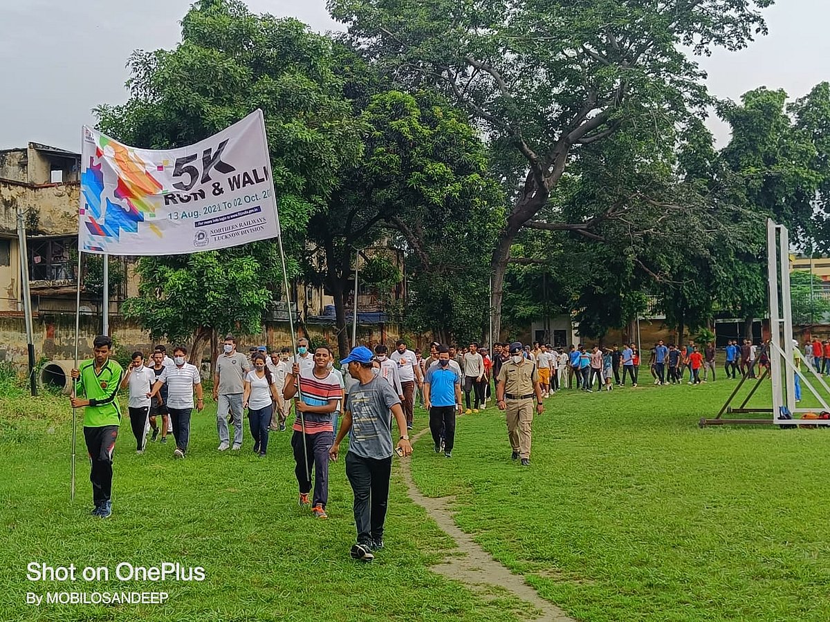 5 km run/walk organised at Charbagh/Railway Stadium, Lucknow.