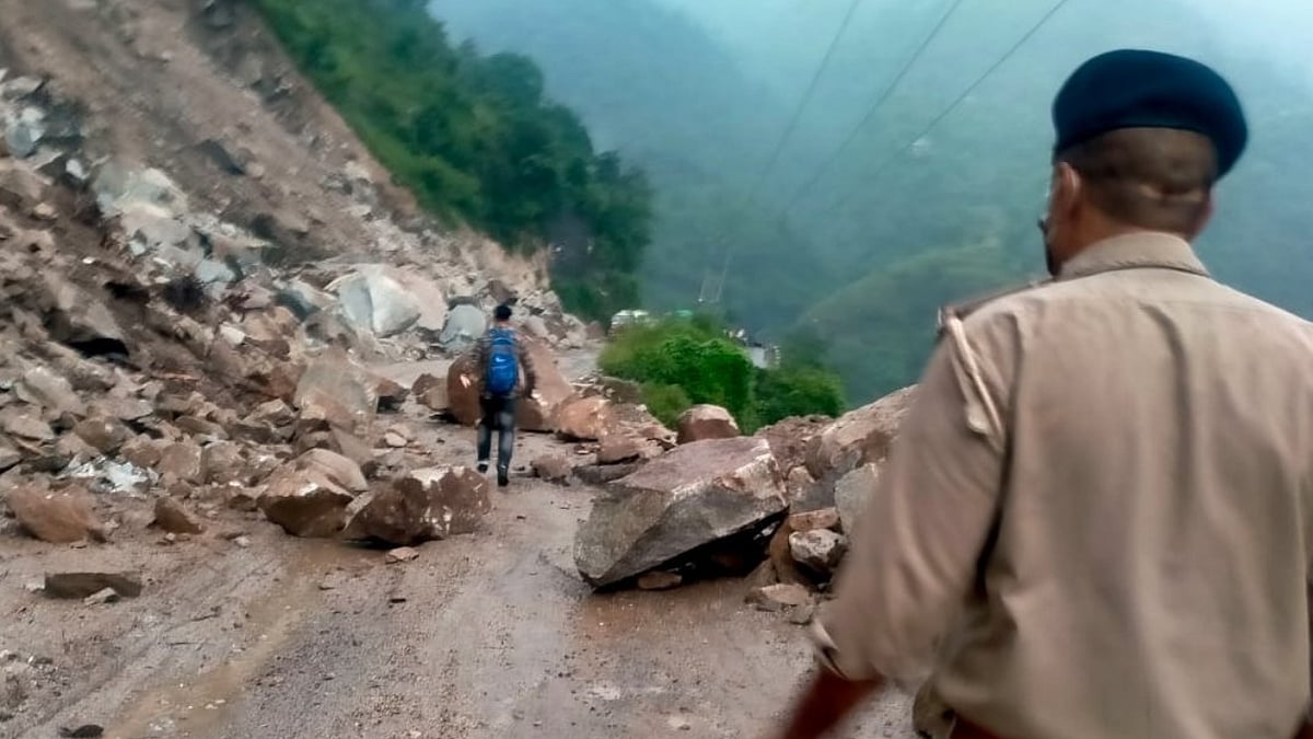 In Photos: Another landslide hits Himachal; blocks Chandigarh-Manali Highway