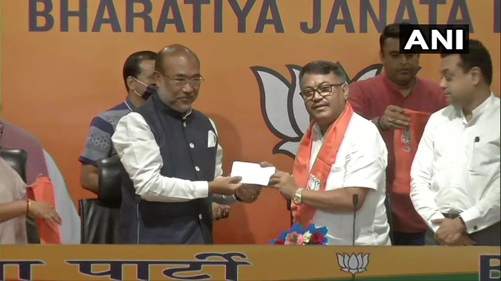Former Manipur Congress chief Govindas Konthoujam joins BJP