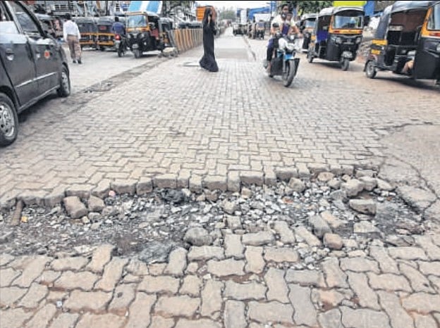 Road Leading to Bandra Station lies in shambles