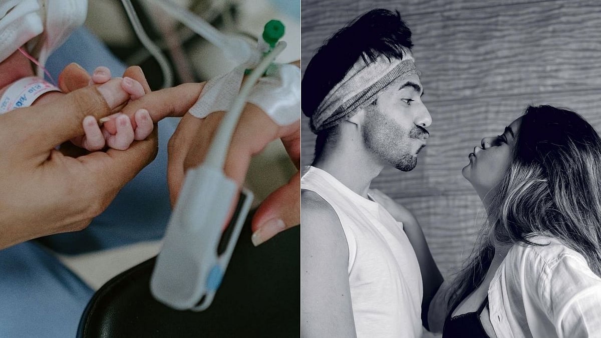 'Happy love triangle for life': Aparshakti Khurana shares first glimpse of baby girl Arzoie
