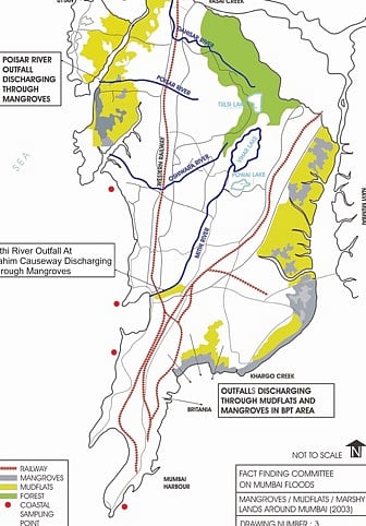 Map of Mumbai's rivers