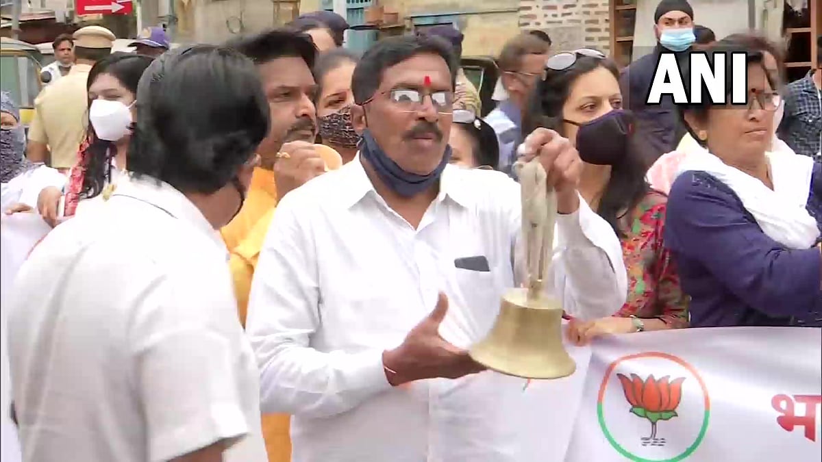 The BJP agitation came barely four days after the Union Health Secretary Rajesh Bhushan's missive to the Maharashtra government asking it to curb crowded festivities for the Dahi-Handi and Ganeshotsav festivals, both mega-crowd pullers in view of the potential threats from the Covid-19 'third wave'.