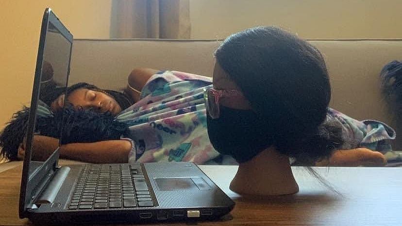 Girl keeps 'doll's head' for online class while napping herself; viral photo leaves internet in splits