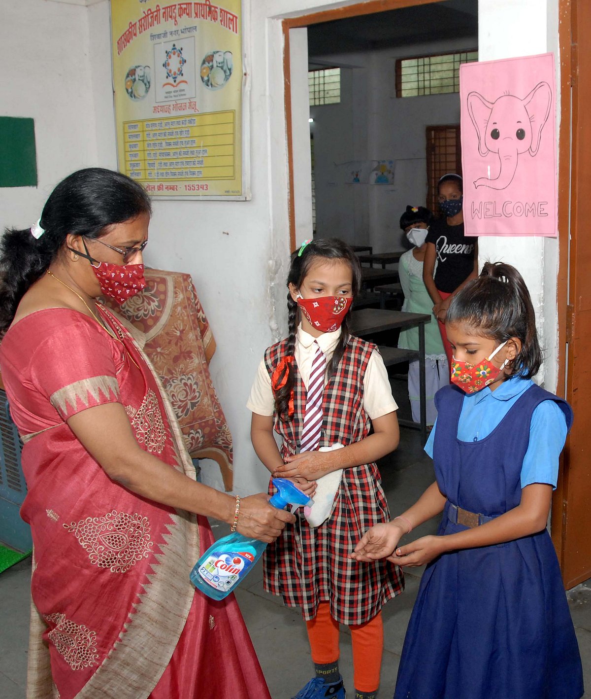 Covid-19 protocol in place at school