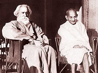 Gandhi with Rabindranath Tagore, 1940