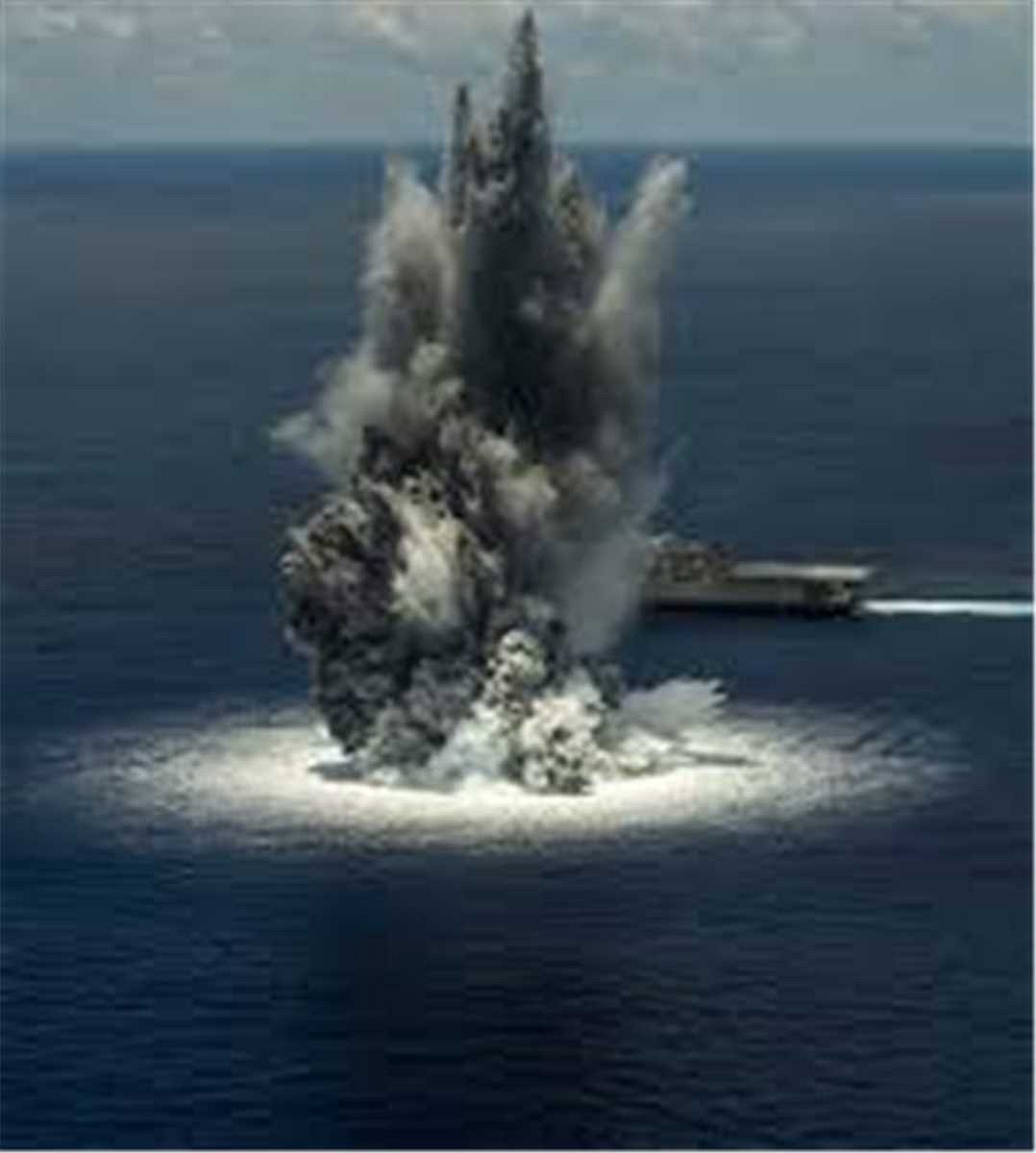 China’s first underwater blast test to attack enemy ports
