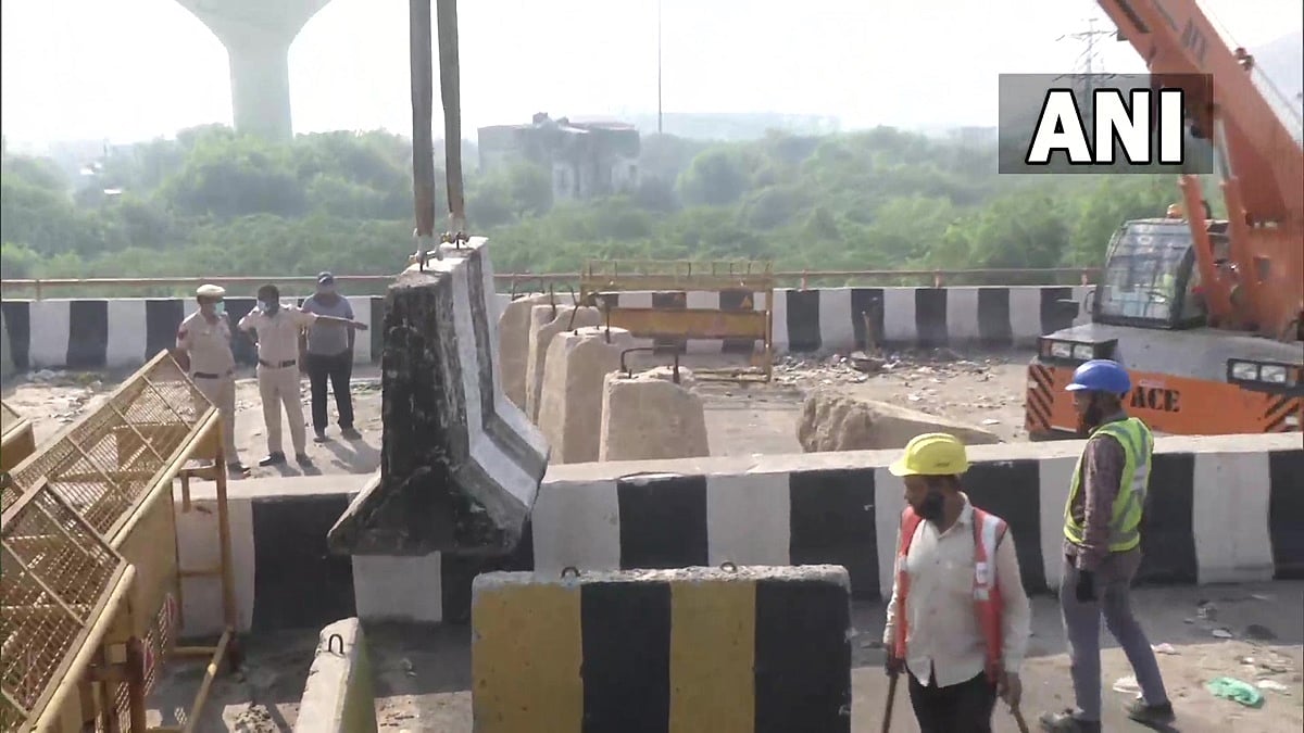 Delhi Police removes barricades at Ghazipur farmers' protest site – See pics