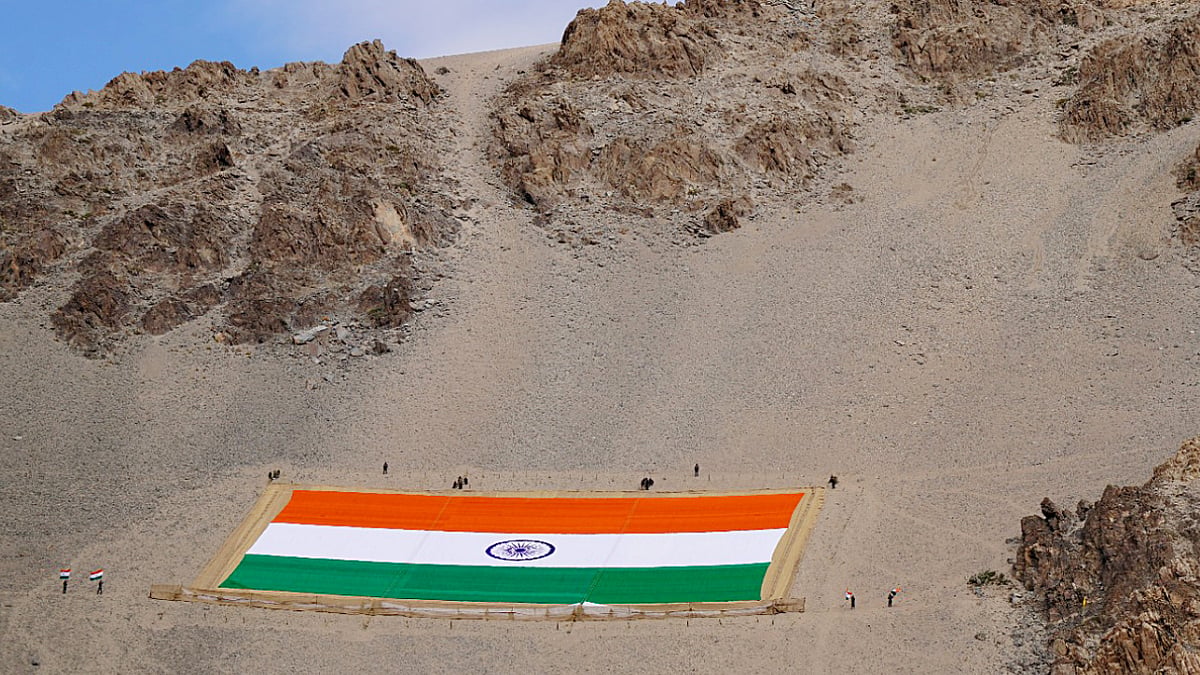 Watch: 1000 kg khadi national flag unfurled in Ladakh; Indians call it 'moment of pride'