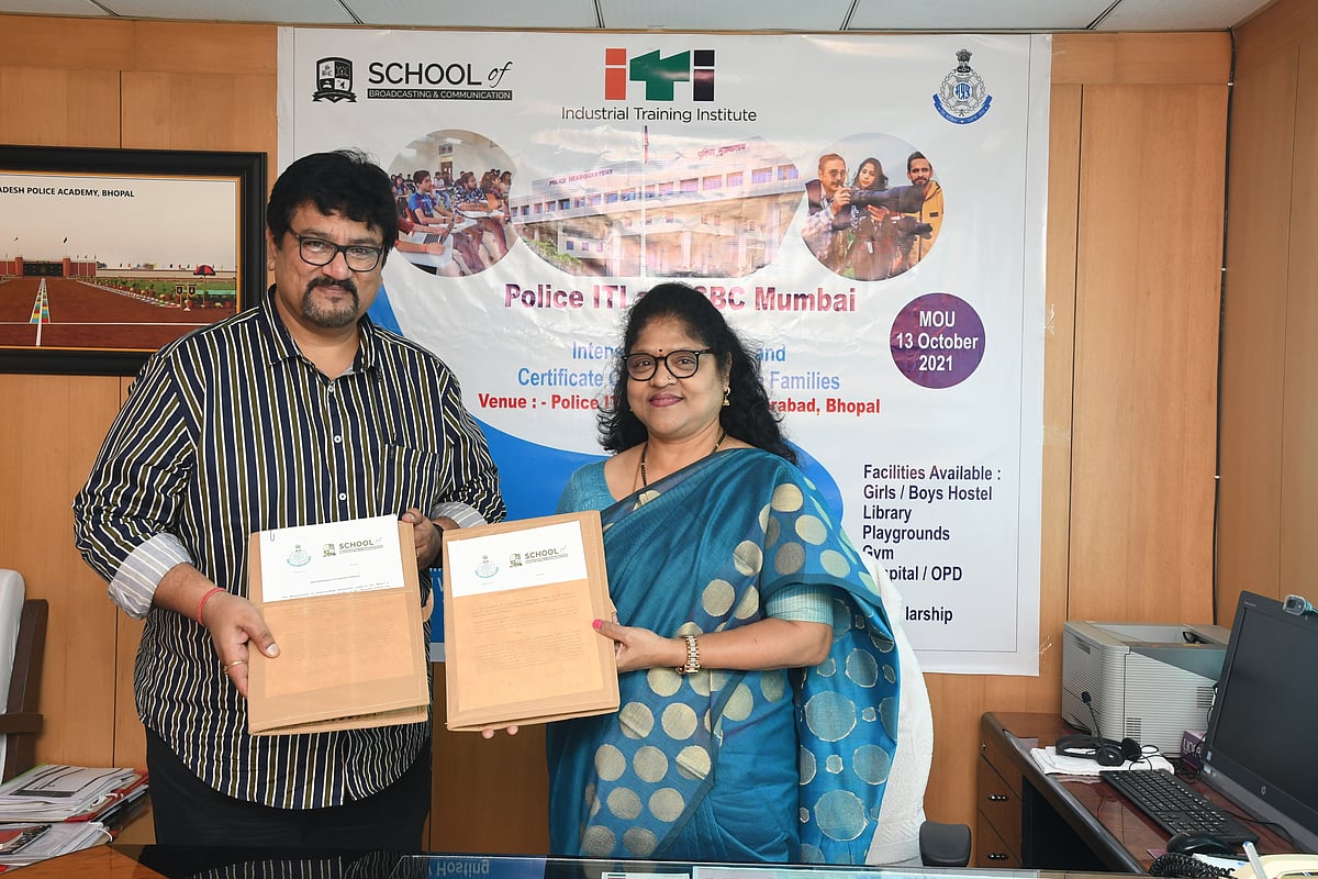 Madhya Pradesh: Police headquarters’ industrial training institute signs MoU with school of broadcasting and communication