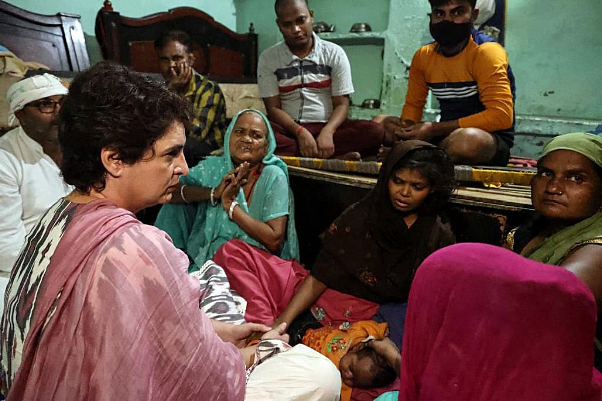 Priyanka Gandhi meets family of Dalit man who died in Agra police custody; victim's family pleads for justice