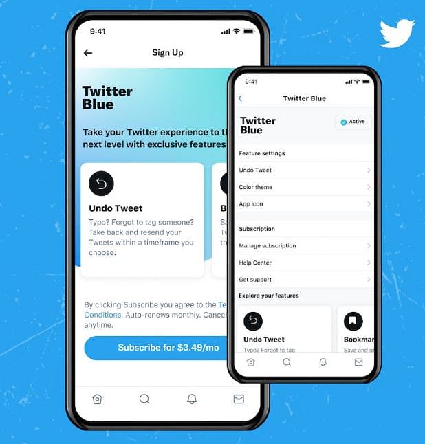 Twitter's Blue subscription now available in US, New Zealand; lets users  undo tweets, read ad-free news
