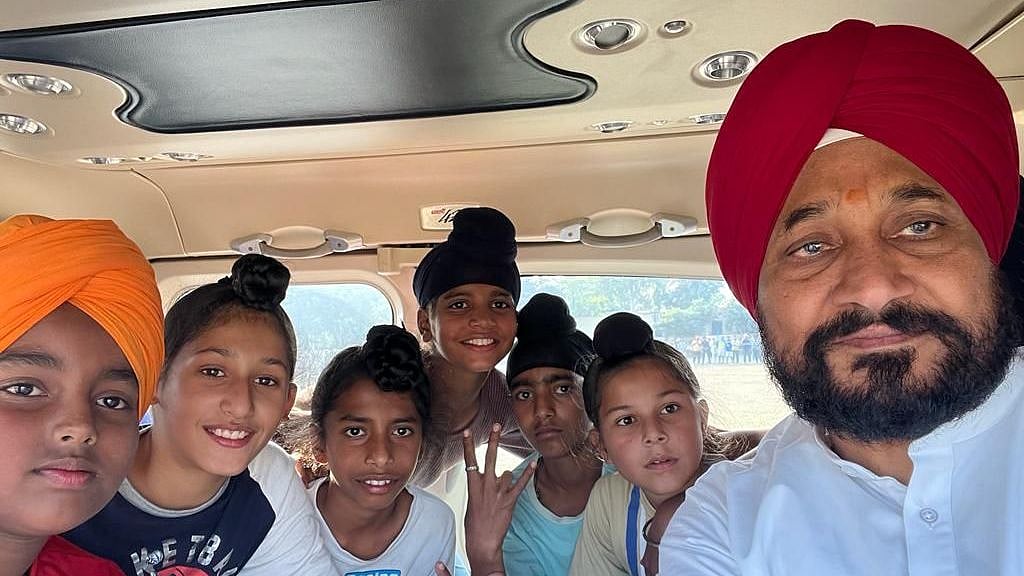 Watch video: Punjab CM Charanjit Singh Channi gives helicopter ride to local kids, says 'govt of the people, for the people'