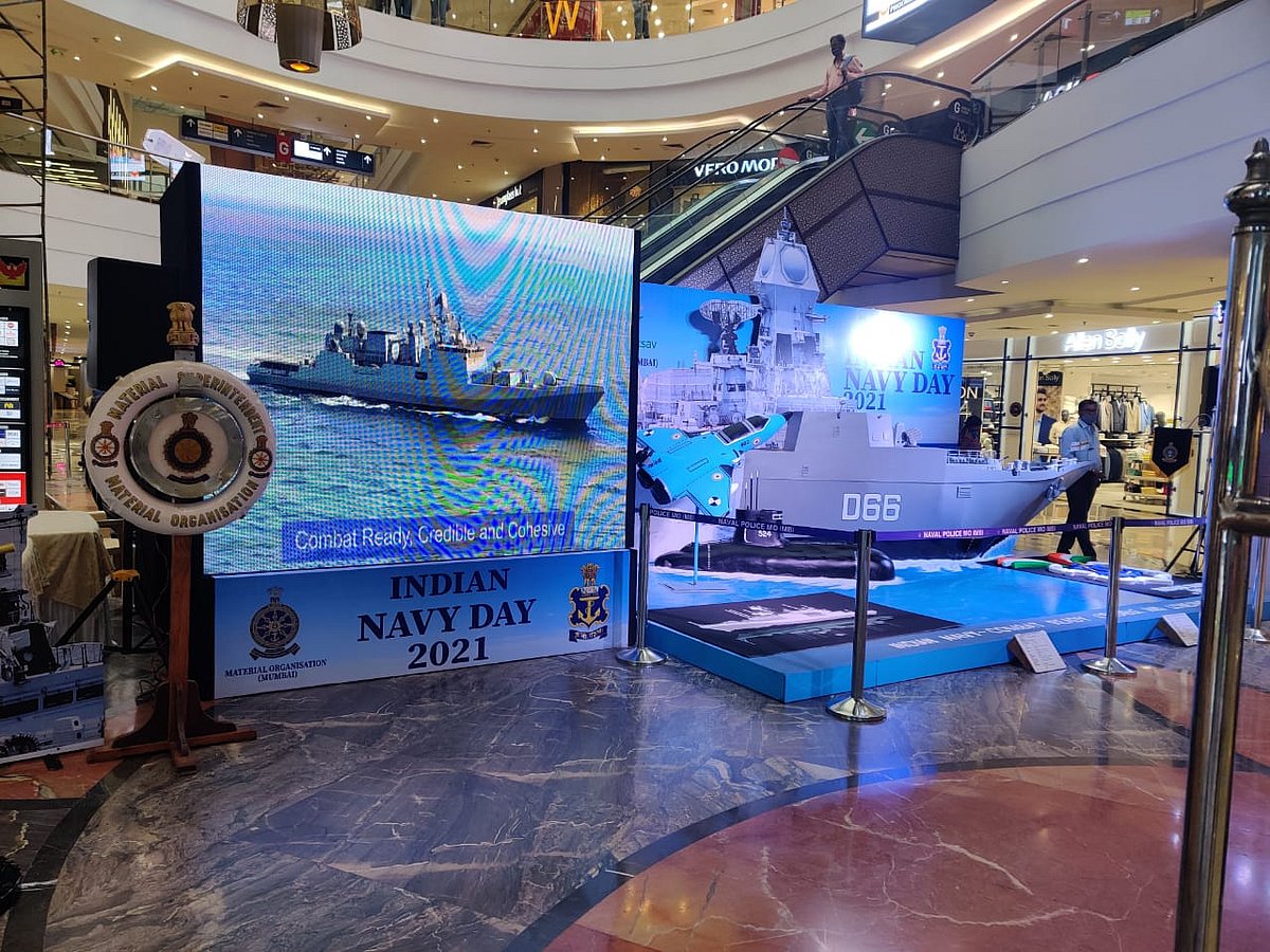 Navy Day 2021: Naval tableau erected at Kurla's Phoenix Mall - See Pics