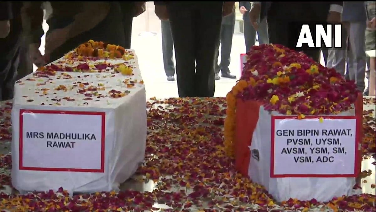 Mortal remains of CDS General Bipin Rawat, wife brought to Brar Square crematorium; see visuals