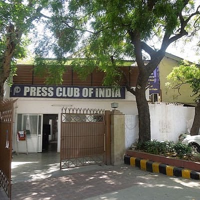 Protest meet of journalists at Press Club Of India over media coverage restrictions imposed by Parliament