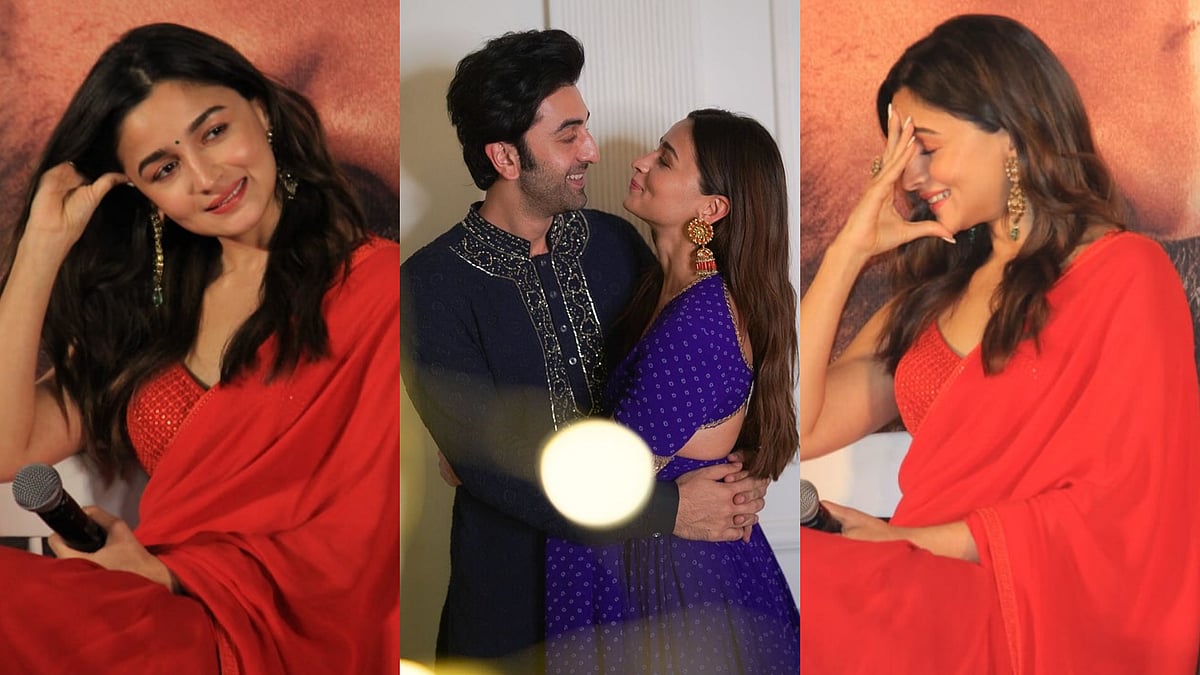 Watch: Alia Bhatt blushes on being asked about Ranbir Kapoor at 'RRR' trailer launch - check out her...