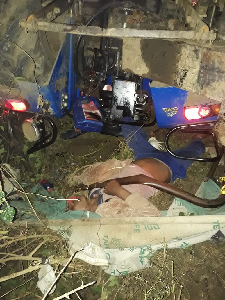 Jabalpur: Tractor involved in illegal mining overturns, 1 dies, 2 sustain injuries