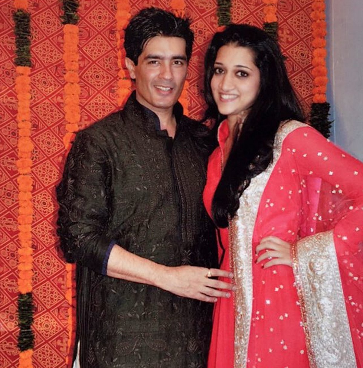 With mentor Manish Malhotra