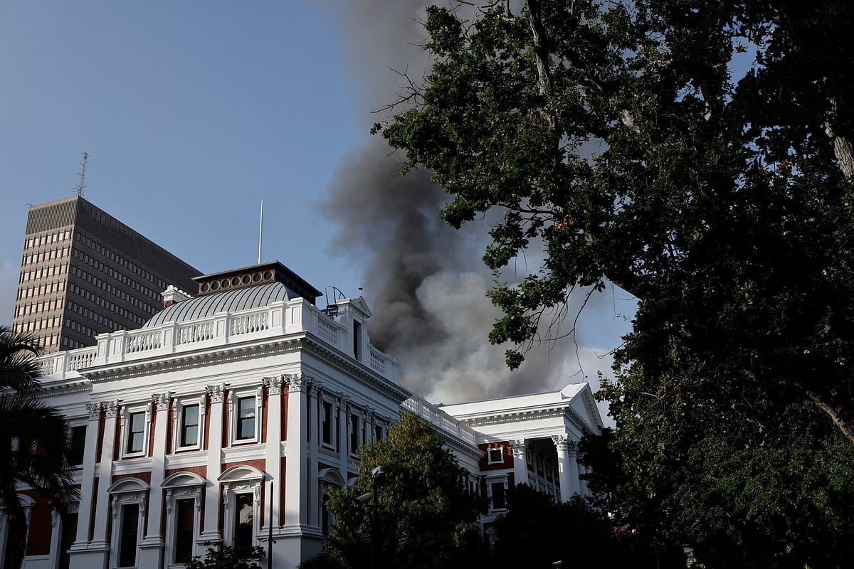 Watch Video: Fire breaks out in Parliament building in South Africa's Cape Town, no casualties reported 