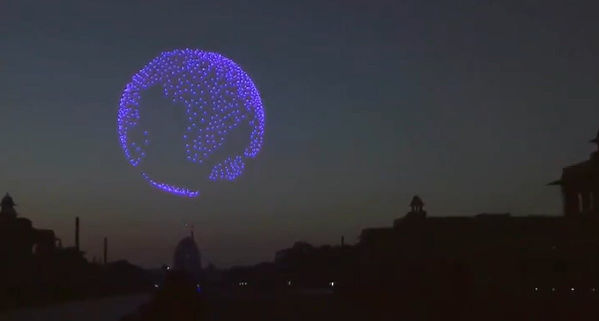 WATCH: 1,000 made-in-India drones light up sky as part of Beating Retreat ceremony