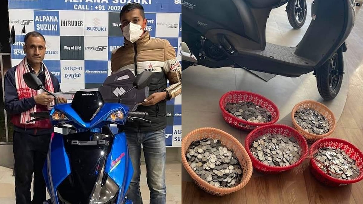 Watch Video: Assam man buys scooter with sack full of coins. Read More