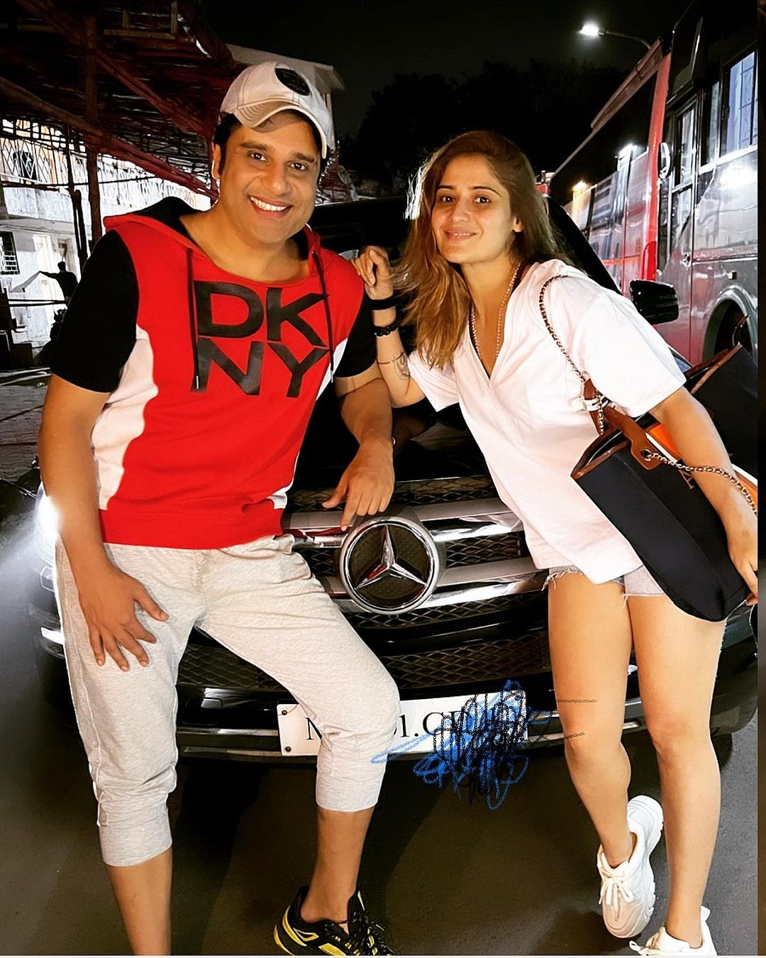 Arti Singh with brother Krushna Abhishek