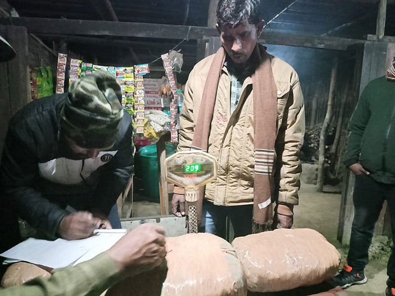 Police seize 11 kg ganja from passenger bus along Assam-Tripura border, arrest man